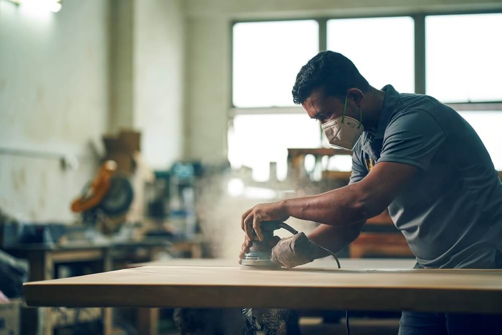 Sanding Wood Slab