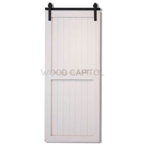 Solid Pine Wood Barn Door in White color