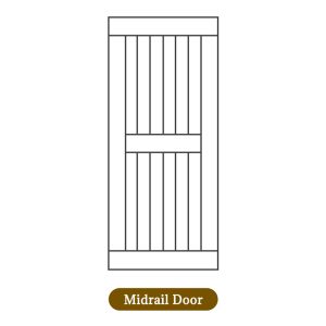 Midrail style barn door