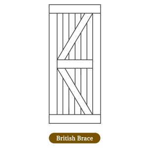british brace style barn door