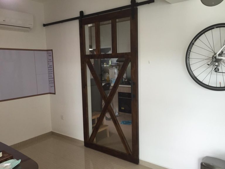 Kitchen Glass Barn Door