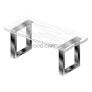 Square Stainless Steel Legs for Solid Wood Dining Table