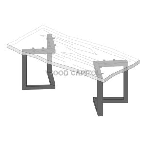 Triangle Powder Coated Legs for Wooden Dining Table